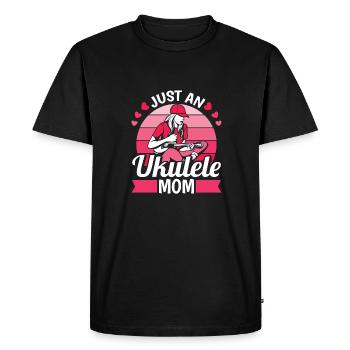 Ukulele Mutter Just An Ukulele Mom - Men's Premium Organic T-Shirt - black - Front - Nico (187cm)