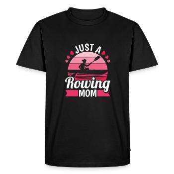 Rameur Maman Juste une Maman Rameur - T-shirt Premium bio Homme - noir - Devant - Nico (187cm)