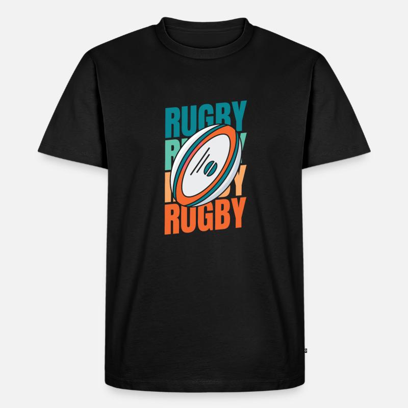 Rugby - Men's Premium Organic T-Shirt - black