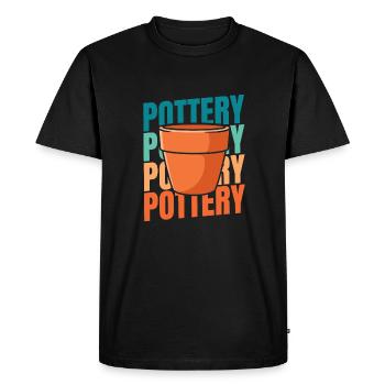 Make pottery - Men's Premium Organic T-Shirt - black - Front - Nico (187cm)