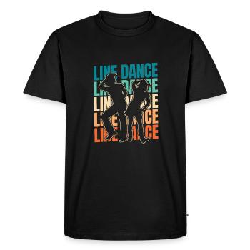 Danse en ligne - T-shirt Premium bio Homme - noir - Devant - Nico (187cm)
