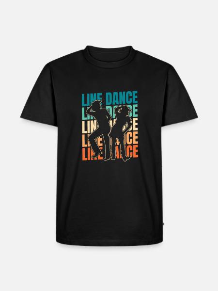 Line Dance - Men's Premium Organic T-Shirt - black
