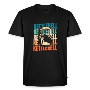 Kettlebell - T-shirt Premium bio Homme - noir - Devant - Nico (187cm)