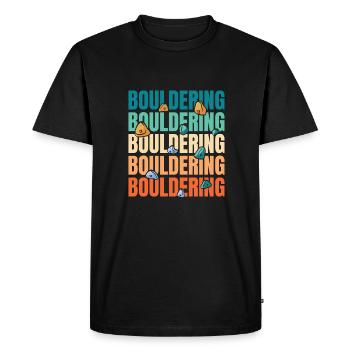 Bloc de bloc - T-shirt Premium bio Homme - noir - Devant - Nico (187cm)