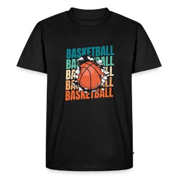 Basket-ball Joueurs de basket-ball - T-shirt Premium bio Homme - noir - Devant - Nico (187cm)