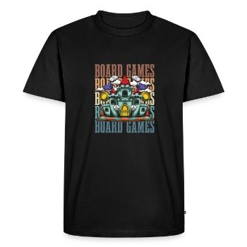 Jeu de société Jeu de société - T-shirt Premium bio Homme - noir - Devant - Nico (187cm)