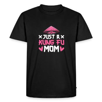 Kung Fu Mutter Juste une maman de Kung Fu - T-shirt Premium bio Homme - noir - Devant - Nico (187cm)