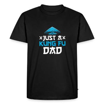Père de Kung Fu Juste un Papa de Kung Fu - T-shirt Premium bio Homme - noir - Devant - Nico (187cm)