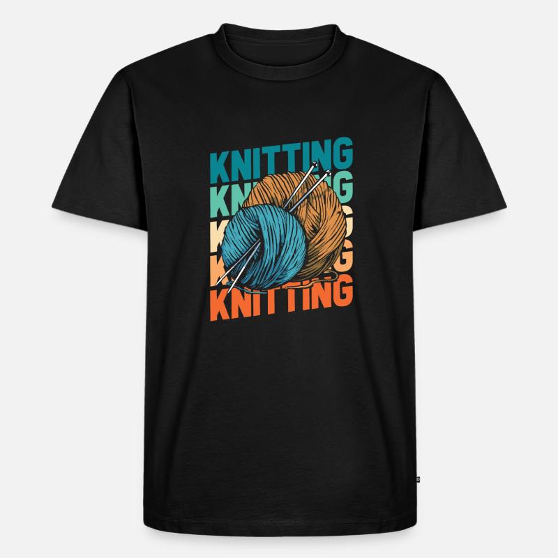 Stricken - Männer Premium Bio T-Shirt - Schwarz