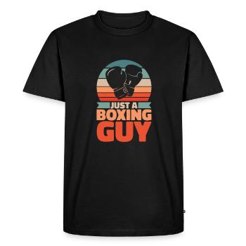 Boxen Boxer Juste un Boxeur - T-shirt Premium bio Homme - noir - Devant - Nico (187cm)