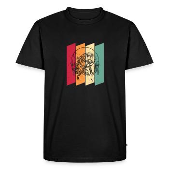 Tigre Lune Hurlant - T-shirt Premium bio Homme - noir - Devant - Nico (187cm)