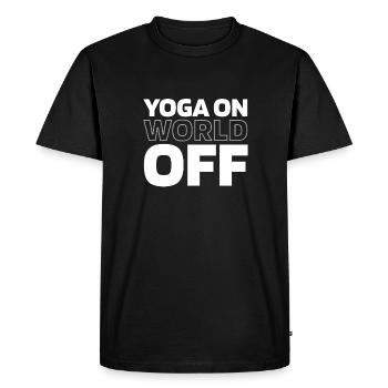 Yoga Yoga Sur World Off - T-shirt Premium bio Homme - noir - Devant - Nico (187cm)