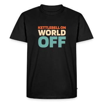 Kettlebell Kettlebell sur World Off - T-shirt Premium bio Homme - noir - Devant - Nico (187cm)