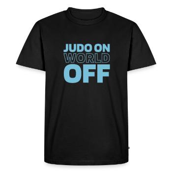 Judoka Judo sur World Off - T-shirt Premium bio Homme - noir - Devant - Nico (187cm)