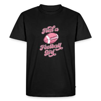 Football américain juste une fille de football - T-shirt Premium bio Homme - noir - Devant - Nico (187cm)