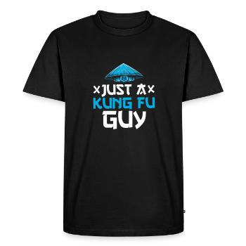Kung Fu Just A Kung Fu Guy - Men's Premium Organic T-Shirt - black - Front - Nico (187cm)