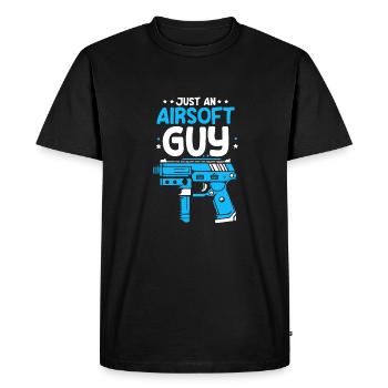 Airsoft Just An Airsoft Guy - Men's Premium Organic T-Shirt - black - Front - Nico (187cm)