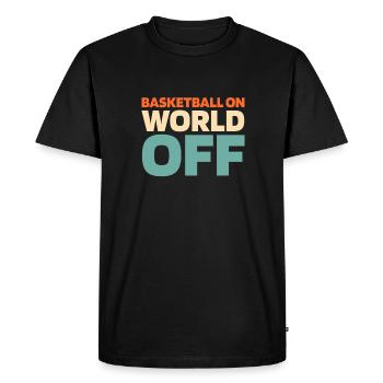 Basket-ball Basketballer Basket-ball sur World Off - T-shirt Premium bio Homme - noir - Devant - Nico (187cm)
