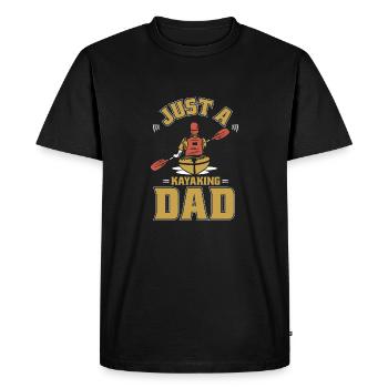 Kayaker Just A Kayak Dad - Men's Premium Organic T-Shirt - black - Front - Nico (187cm)
