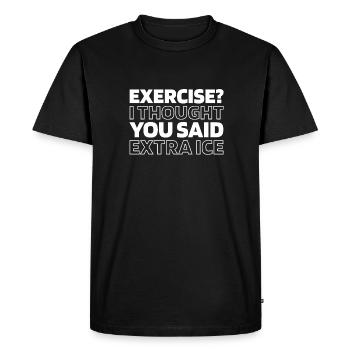 Humour noir Citation drôle disant - T-shirt Premium bio Homme - noir - Devant - Nico (187cm)