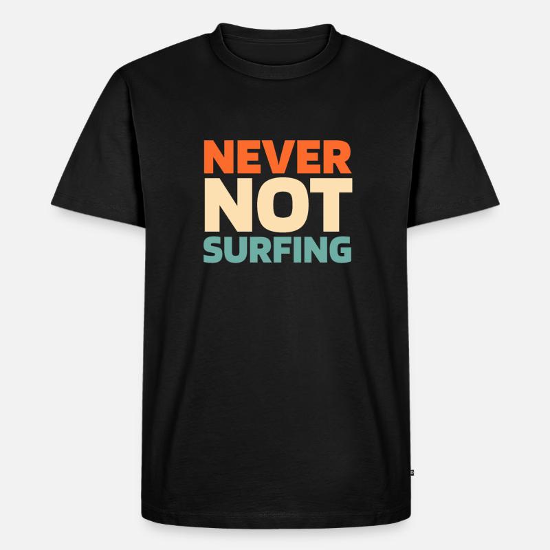 Windsurfen Windsurfer - Männer Premium Bio T-Shirt - Schwarz