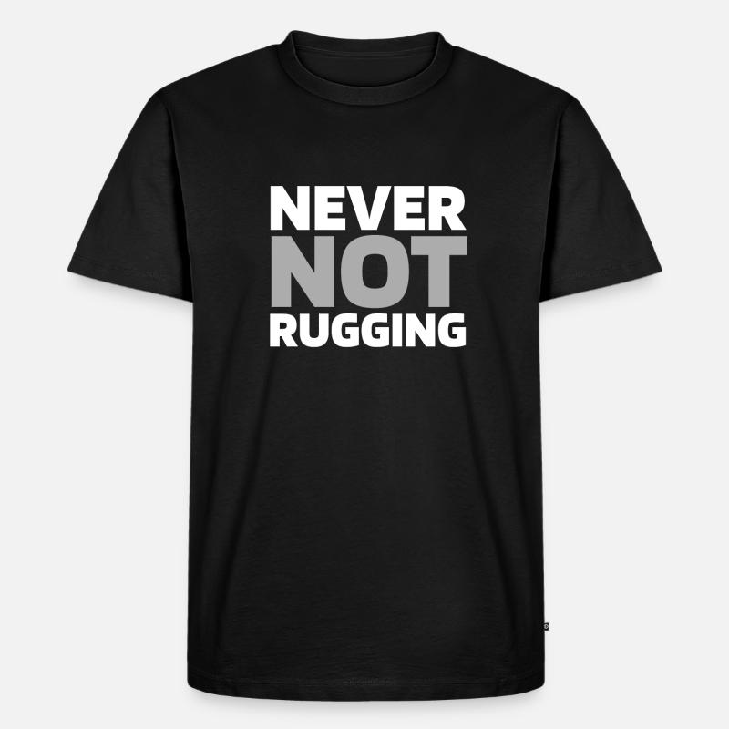 Rugby - Männer Premium Bio T-Shirt - Schwarz