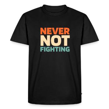 Kung Fu - Men's Premium Organic T-Shirt - black - Front - Nico (187cm)
