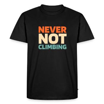 Grimpeurs d’escalade - T-shirt Premium bio Homme - noir - Devant - Nico (187cm)