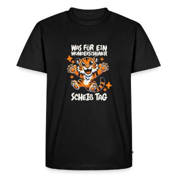 Tigre Belle Journée - T-shirt Premium bio Homme - noir - Devant - Nico (187cm)