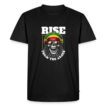 Crâne Reggae - T-shirt Premium bio Homme - noir - Devant - Nico (187cm)