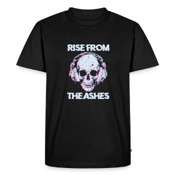 Techno Raver Skull - Men's Premium Organic T-Shirt - black - Front - Nico (187cm)