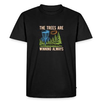 Frisbee Golf Disc Golf Tree - Men's Premium Organic T-Shirt - black - Front - Nico (187cm)