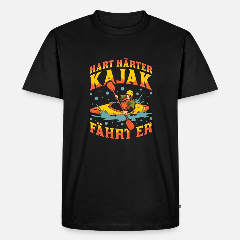 Kajaker - Männer Premium Bio T-Shirt - Schwarz