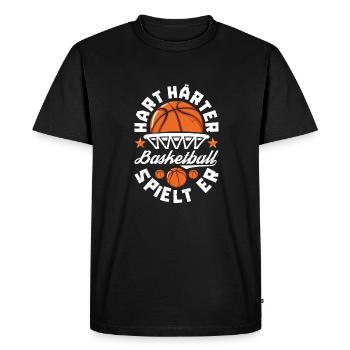 Basket-ball Joueurs de basket-ball - T-shirt Premium bio Homme - noir - Devant - Nico (187cm)