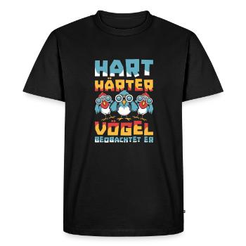 Ornithologues amateurs - T-shirt Premium bio Homme - noir - Devant - Nico (187cm)