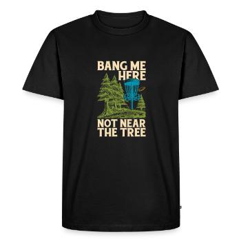 Frisbee Golf Disc Golf - Men's Premium Organic T-Shirt - black - Front - Nico (187cm)