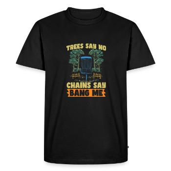 Frisbee Golf Disc Golf - Men's Premium Organic T-Shirt - black - Front - Nico (187cm)