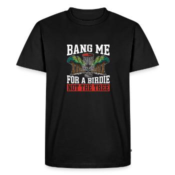 Frisbee Golf Disc Golf - Men's Premium Organic T-Shirt - black - Front - Nico (187cm)