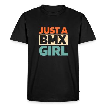 Bmx Bmx Biker Juste Une Bmx Fille - T-shirt Premium bio Homme - noir - Devant - Nico (187cm)