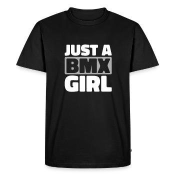 Bmx Bmx Biker Juste Une Bmx Fille - T-shirt Premium bio Homme - noir - Devant - Nico (187cm)