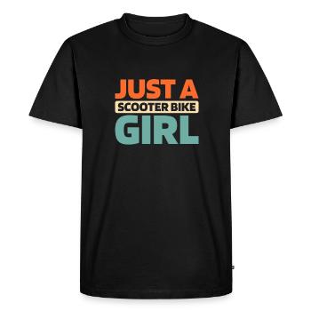 Motoroller juste un scooter vélo fille - T-shirt Premium bio Homme - noir - Devant - Nico (187cm)