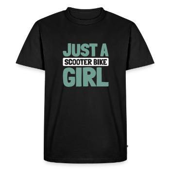 Motoroller juste un scooter vélo fille - T-shirt Premium bio Homme - noir - Devant - Nico (187cm)