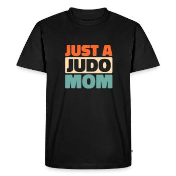 Judoka juste une maman de judo - T-shirt Premium bio Homme - noir - Devant - Nico (187cm)