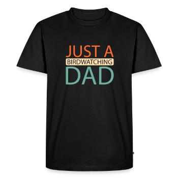 Birdwatcher Juste un papa ornithologue - T-shirt Premium bio Homme - noir - Devant - Nico (187cm)