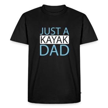 Kayaker Just A Kayak Dad - Men's Premium Organic T-Shirt - black - Front - Nico (187cm)