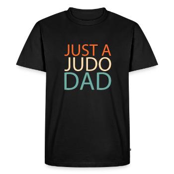 Judoka juste un papa de judo - T-shirt Premium bio Homme - noir - Devant - Nico (187cm)