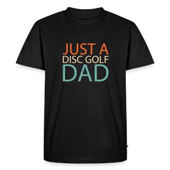 Frisbee Golf Disc Golf Juste un papa du Disc Golf - T-shirt Premium bio Homme - noir - Devant - Nico (187cm)