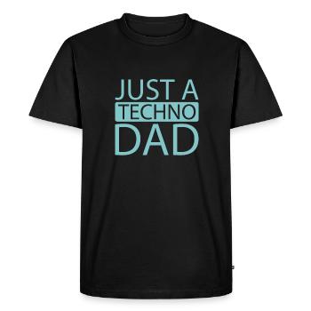 Techno Raver Just A Techno Dad - Men's Premium Organic T-Shirt - black - Front - Nico (187cm)