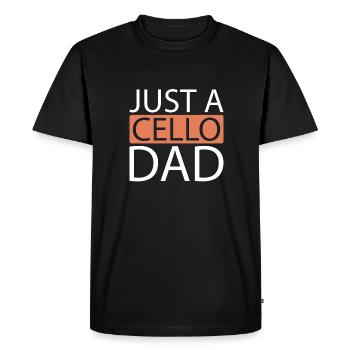 Violoncelle Violoncelliste Juste un papa violoncelle - T-shirt Premium bio Homme - noir - Devant - Nico (187cm)
