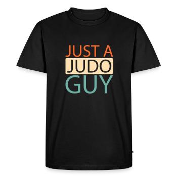 Le judoka n’est qu’un gars de judo - T-shirt Premium bio Homme - noir - Devant - Nico (187cm)